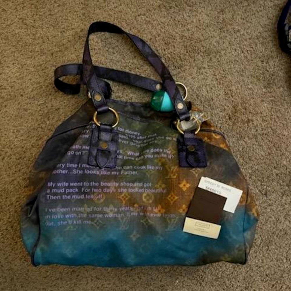 Large Louis Vuitton graffiti bag